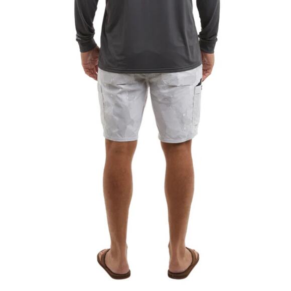 Pelagic Men's Light Gray Brush Camo Madeira Cargo  20" Hybrid Shorts Size 40 - Picture 2 of 13